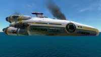 Starboard side, pre-explosion