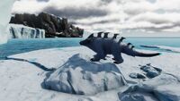 A Snow Stalker on a ice float in the Arctic
