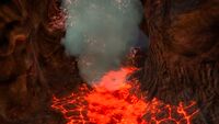 Lava Geyser in Inactive Lava Zone