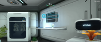 View from the side of Robin's bed