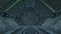 The auxiliary end of the Back Room teleporter