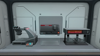 The three Lab Equipment variations placed on a Counter.