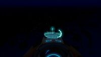 Seaglide pilot view with the 3D Topographic Map at night