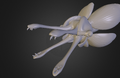A 3D model showing the Mesmer mid-attack