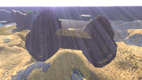 The northern end of the Crashed Ship, fog disabled.