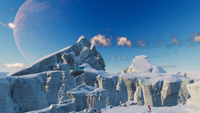 The two ice mountains within the biome