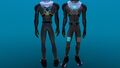 Radiation Suit shot from back and front.