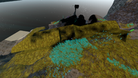 The eastern side of the Crashed Ship segment, fog disabled.