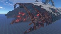 Another side view of Aurora, post-explosion