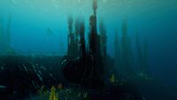 Hydrothermal Spire formations found in the Thermal Spires Biome