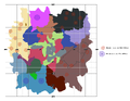 A map of the location and patrol area of every above-ground leviathan.