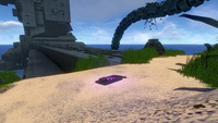 The Purple Tablet just above the Quarantine Enforcement Platform on Mountain Island