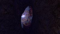 An aerial view of the cave