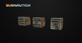 A lineup of Cargo Crates as seen on the Sketchfab.