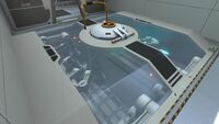The vehicle bay viewed from the upper midsection