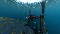 A Cryptosuchus patrolling the biome.