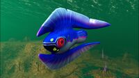 A Feather Fish in the Purple Vents