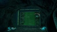 The entrance from inside the Alien Cache