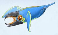 Arctic squid-like creature (possibly penguin A) - by Alex Ries