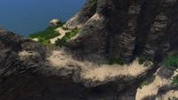 A pathway leading from the Cave System to the top of the mountain