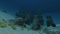 Naturally formed rock pillars
