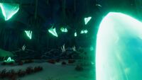 A cluster of Ice Stalagmites in one of the caves