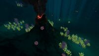 A hydrothermal vent covered with Magnetite inside Mountain Range Caves
