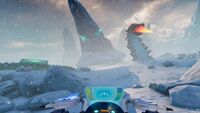 A screenshot depicting the Snowfox and an Ice Worm