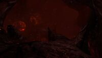 A magma bridge formation inside the Lava Castle
