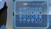 The "Blueprints" tab on the PDA.