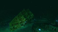 Overview of the cache cave containing the Ancient Skeleton