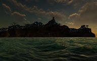 The Floating Island at Dusk