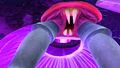 A Crab Snake latching on to the player