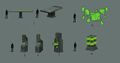 Various Alien objects concept art - by unknown artist