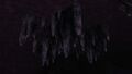 A cluster of stalactites