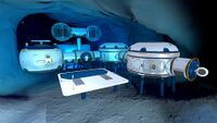 The base in the Methane Ice Caves