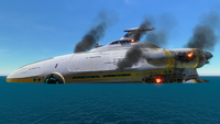 Port side, pre-explosion