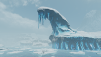 The overhang towering above the biome