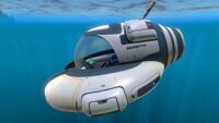 Seamoth equipped with four Storage Modules