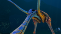 Close up view of the creature's head