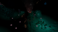 A hydrothermal vent covered with Magnetite