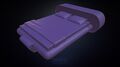 Highpoly model from Sketchfab (Quilted Double Bed)