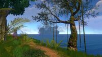 The Aurora viewed from the Floating Island